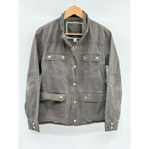 J. Crew Field Jacket‎ Military Relaxed Boyfriend Women Medium Army Olive Green
